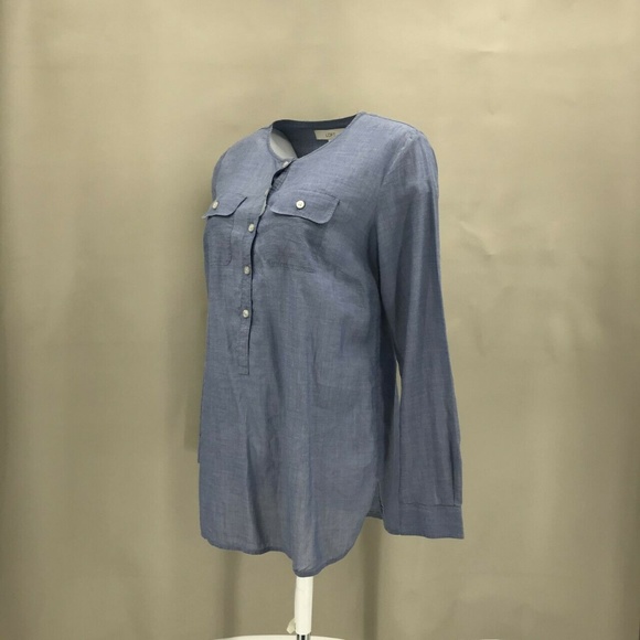 Ann Taylor Loft Long Sleeve Button Up Top Size S - Picture 4 of 6